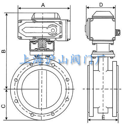 D941X-10電動法蘭軟密封蝶閥結構圖