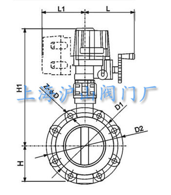 防爆電動(dòng)硬密封蝶閥結(jié)構(gòu)圖